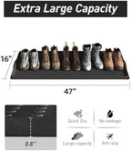 SUPENUIN Extra Large Boot Tray 48 Inch Boot Storage Heavy Duty Rubber Mats for Floor Waterproof Shoe Mat Tray for Entryway Multi Use Shoe Rug 16x47.5 Inches - Image 2