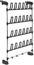 Neu Home Hanging Over door 12 Pair Shoe Storage Rack with Bottom Bar Bag Holder, black (17717W-1) by Organize+It+All
