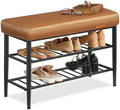VASAGLE Shoe Bench, Synthetic Leather with Stitching, Loads 300 lb by VASAGLEbySONGMICSHOME