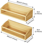 Mystozer 2 Pack Magnetic Spick Rack for Refrigerator, Bamboo Wood - Image 6