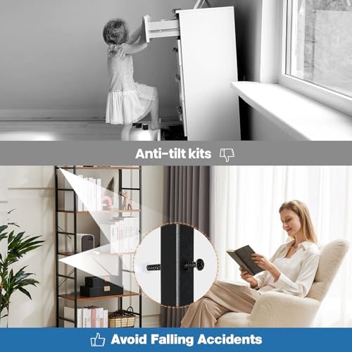 DUMOS 5 Tiers Bookshelf, Classical Modern Book Shelf Bookcase - Image 6