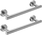 Nolimas 12 Inch Bath Hand Towel Bar SUS 304 Stainless Steel Towel Rod Rack Holder Round Wall Mounted Suit for Kitchen, Living Room&Toilet, Bathroom,Anti Rust Brushed Nickel-2 Pack by Giveyourbathroomanewlook