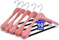Amber Home 10 Pack Cedar Wood Suit Coat Hangers with Extra Wide Shoulder by AmberHome