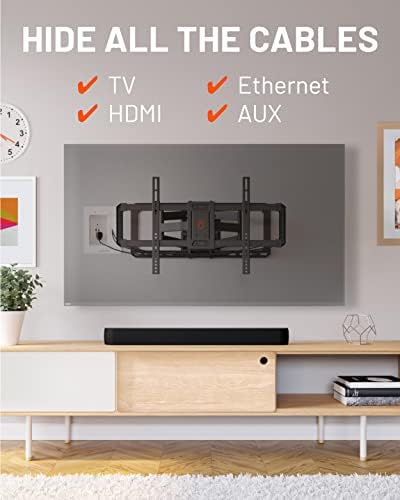 ECHOGEAR TV Cord Hider for Wall Mounted TV with 2X AC Outlets & 2X USB-A Ports - Hide Power Cables & Low Voltage Wires Behind The Wall - Includes Template, Saw, & Low Profile Extension Cord - White - Image 2