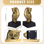 Epakh 2 Pcs Owl Bookends Decorative Book Ends for Shelves - Image 3