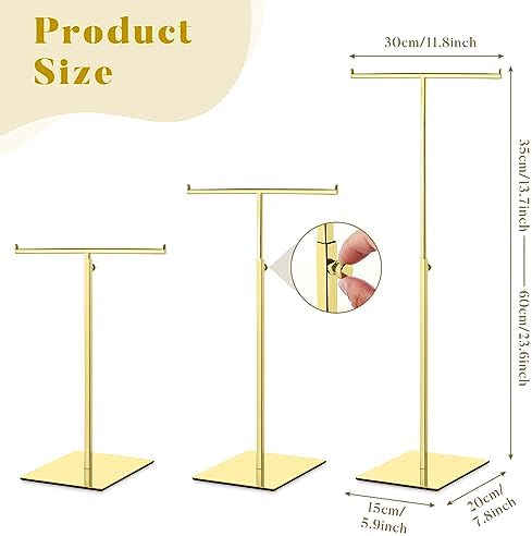 Leinuosen 4 Pcs Tabletop Purse Display Stand Metal T Bar Display - Image 2