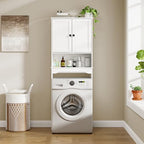 RRX Over The Toilet Storage Cabinet, Bathroom Above Organizer (Pure White) - Image 5
