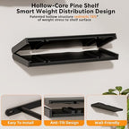 Organic Wavy Edge Floating Shelves,Hidden Brackets,2 Pack 24 in - Image 4