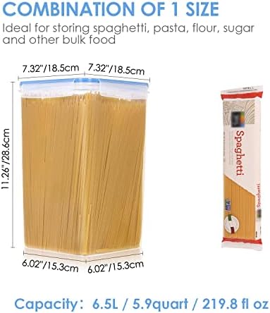 Vtopmart 6.5L Flour Sugar Storage Containers, 4 PCS, Blue - Image 2
