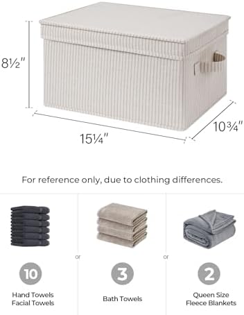 StorageWorks Fabric Storage Bins with Lids, Closet Storage Bins - Image 2