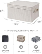 StorageWorks Fabric Storage Bins with Lids, Closet Storage Bins - Image 2