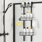 ODesign 3-Tier Over the Door Shower Caddy Hanging,Black by ODesign