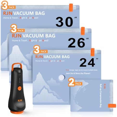 RJN Vacuum Storage Bags with Electric Pump, Vacuum Seal Bags for Clothing by Unknown