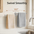 KES Swivel Towel Bar for Bathroom 9-Inch Kitchen Swing Out Double Towel Bar - Image 6