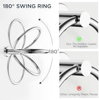 FORIOUS Bathroom Accessories, 4-Piece Bathroom Hardware Set - 24" Towel Bar - Image 6