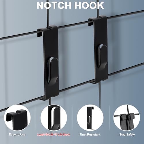 60 Pcs Grid Hooks for Wall, Metal Gridwall Picture Hooks for Display Panels - Image 3