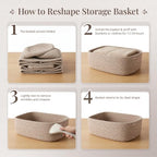 Storage Baskets for Shelves, 5 Pack, 2 Sizes Organizer Bins - Image 7