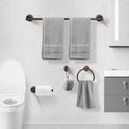 Classic Bathroom Hardware Accessories Set 4 Piece Oil Rubbed Bronze - Image 6