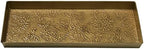 HF by LT Poppies Pattern Metal Boot Tray, 30 x 13 inches, Antique Brass Finish - Image 2