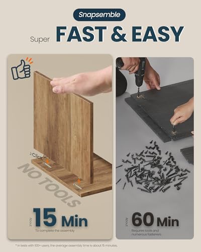 SONGMICS Home Shoe Storage Bench, Snapsemble Superfast Assembly - Image 4