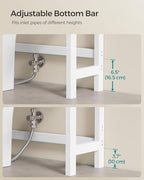 SONGMICS 4-Tier Bamboo Over The Toilet Storage, Adjustable Shelf, 72.8''H - Image 5
