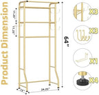 Simple Trending 3 Tier Over The Toilet Rack, Shelf Bathroom, Bathroom Stand Organizer Space Saver, Gold - Image 3