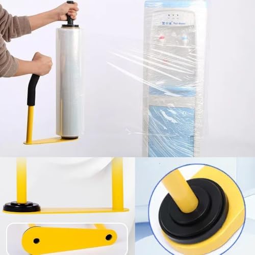 Stretch Film Dispensers Pallet Stretch Film Packing Machine with Film Cutter Shrink Wrap Dispenser Holder, Suit for 18" & 20" Stretch Film - Image 3