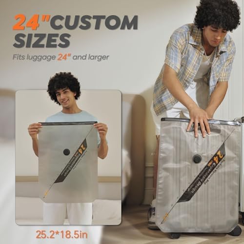 Vacbird 15 Pack 24" Vacuum Bags for Storage - Pump Not Included, Compression Packing Seal for Clothing Travel Luggage Suitcase, Compact & Airtight - Image 2