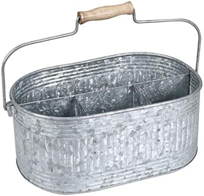 Alpha Living Home Farmhouse Utensils Caddy, Antique Gray, 18.5 x 14.5 x 3 in - Image 6