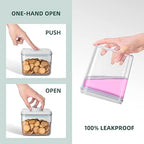 8-Piece Set of Pop Airtight Food Storage Containers with Lids Stackable Containers for Kitchen Pantry Organization Ideal for Cereal Snacks Flour Sugar Coffee and Spaghetti (1.2, 2.0, 2.7, 3.3qt)*2 - Image 2