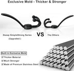 Dseap Coat Rack Wall Mount 37 Inch, Heavy Duty 12-Gauge Base vs Flimsy 1mm, Double-Thick Solid Anti-Snap Hooks, 16” Stud-Mount, Stainless Steel 10-Hook Hanger for Closet Entryway, White - Image 3