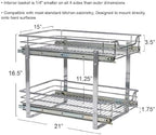 Household Essentials Chrome-Plated Steel Dual-Tier Slide-Out Organizer - Image 4