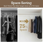 HOUSE DAY White Velvet Hangers 60 Pack, Premium Non Slip Clothes Hanger - Image 3