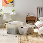 IRIS USA 3-Pack 144 Qt Stackable Storage Bins with Lids, Pearl - Image 3