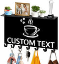 Dyoart Custom Coffee Bar Key Holder Wall Mount with Shelf, Home Decor Gifts by Dyoart