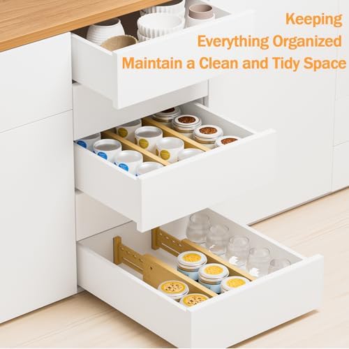 Bamboo Drawer Dividers, 4" High Drawer Organizers for Clothes/Utensils - Image 3