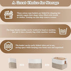 Goodpick 50L Large Woven Rope Storage Basket, Rectangle, Light Brown - Image 7