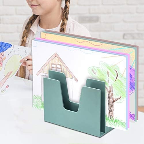 Acrimet 5 Section Incline File Sorter Organizer, Desktop Mail Holder, Green - Image 4