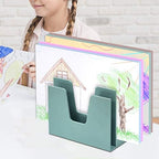 Acrimet 5 Section Incline File Sorter Organizer, Desktop Mail Holder, Green - Image 4