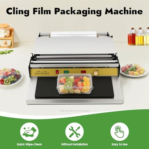 Hand Wrapping Machine, Commercial Heating Film Wrapper,17.8 Inch Width - Image 5