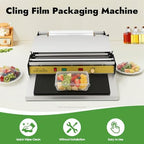 Film Wrapper Film Dispenser, Commercial Wrapping Machine Width Film Wrapper for Fruits Produce Vegetables, Suitable Cling Film Width: ＜17.72in - Image 5