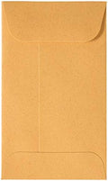 JAM PAPER #3 Coin Business Commercial Envelopes with Peel and Seal Closure - 2 1/2 x 4 1/4 - Brown Kraft Manila - Bulk 500/Carton by JAMPaper