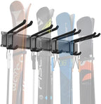 WALMANN Garage Storage Organization Wall Ski Rack 4 Pairs of Skis by WALMANN