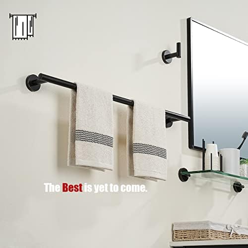 JQK Oil Rubbed Bronze Towel Bar, 24 Inch 304 Stainless Steel Thicken 0.8mm Towel Rack Bathroom, Towel Holder Wall Mount, Total Length 27 Inch, TB110L24-ORB - Image 4