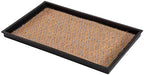 Anji Mountain Heavy Duty Waterproof Rubber Shoe Storage Mat Organizer/Boot Storage Multi Use for Entryway with Coir, Tan and Blue Insert, Fits 2 Pair (24.5" Wide) by AnjiMountain