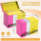 ZenNex Pencil Dispenser for Classroom, Stainless Steel Bulk Pencil Holder for Desk, Anti-Jam Design and Anti-Tip Base, Teacher Must Haves for Classroom Organization, Offices, Homes and Art Rooms - Image 2