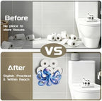 Colorful Octopus Toilet Paper Holder Wall Mount/Stand for Extra 8 Rolls - Image 5
