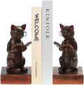 Cat Decorative Bookends, Set of 2 Book Ends for Heavy Books by TICKCACY-EnrichYourLife