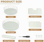 Snack Organizer - Versatile Snack Storage 2 Tier Lazy Susan with Convenient Grab-and-Go Design, Metal Snack Holder for Home, Office, Breakroom, 12.13" L x 12.13" W x 12.56" H (Matte White) - Image 3