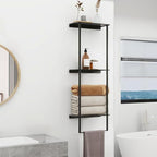 Bethom Towel Racks for Bathroom, 3Tier Towel Storage Organizer, Matte Black - Image 3
